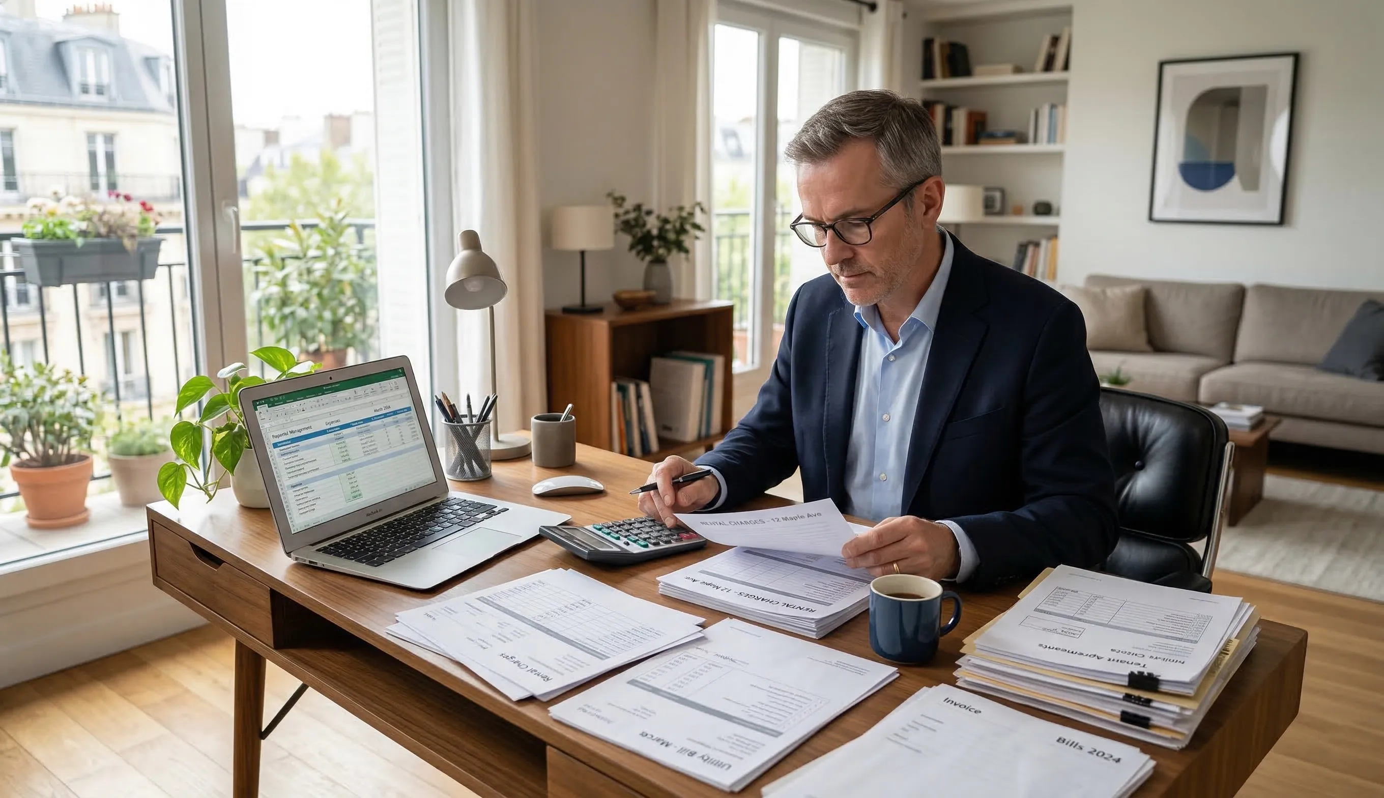 calcul des charges locatives et régularisation annuelle par le propriétaire avec factures et documents