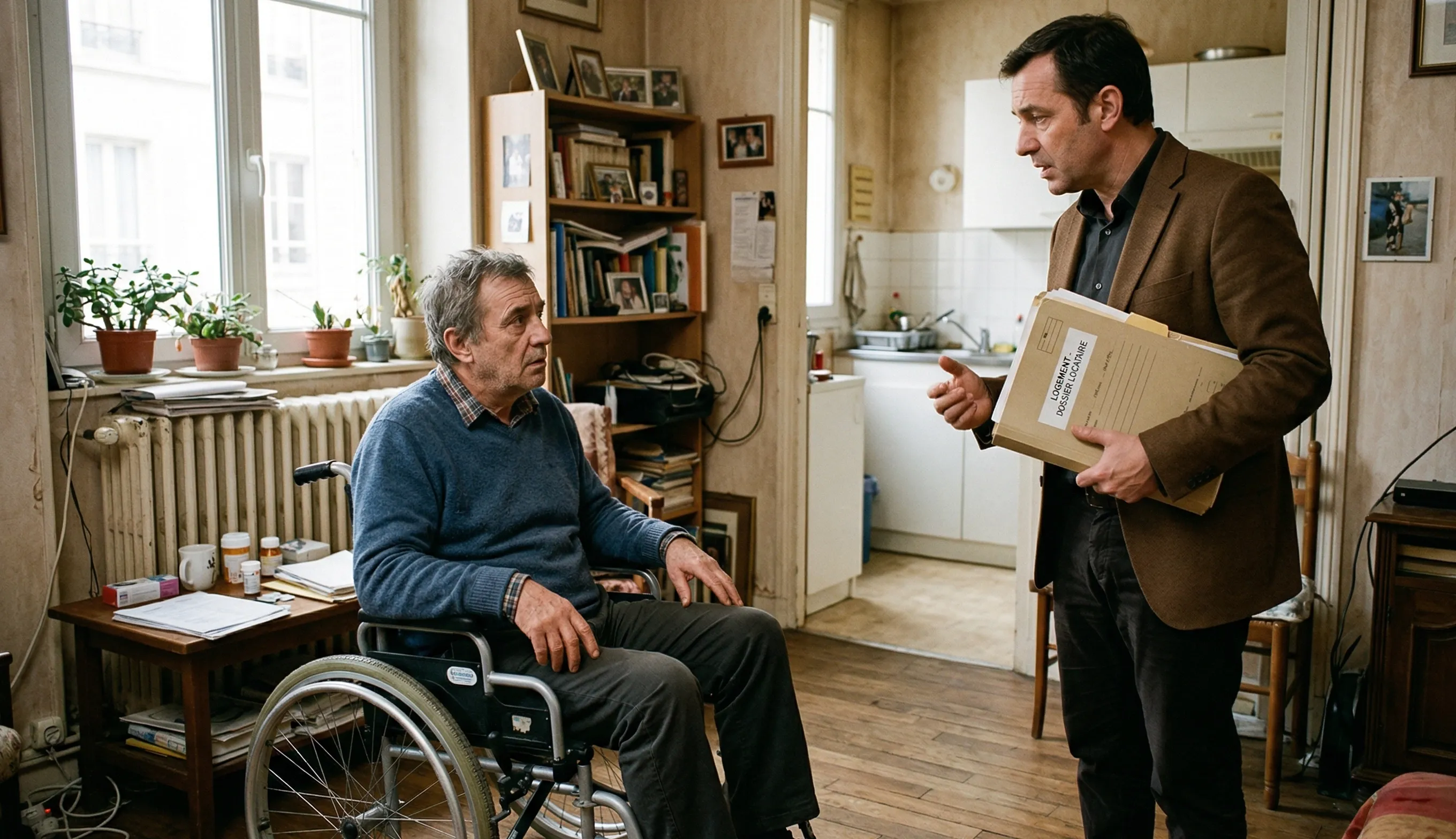 Expulsion d’un locataire handicapé en France échange avec un propriétaire dans un logement