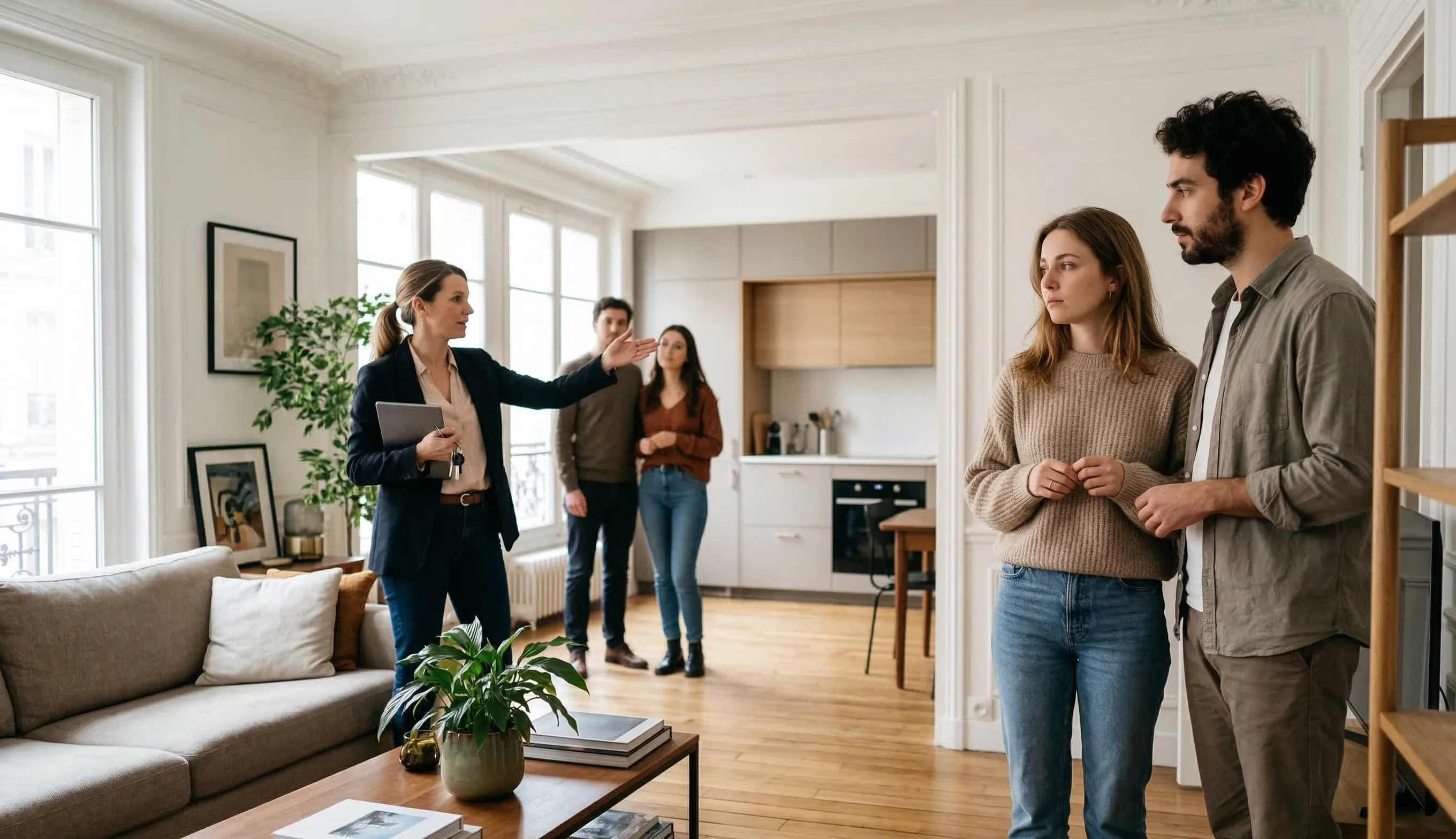 Locataires présents lors de la visite d’un appartement mis en vente occupé