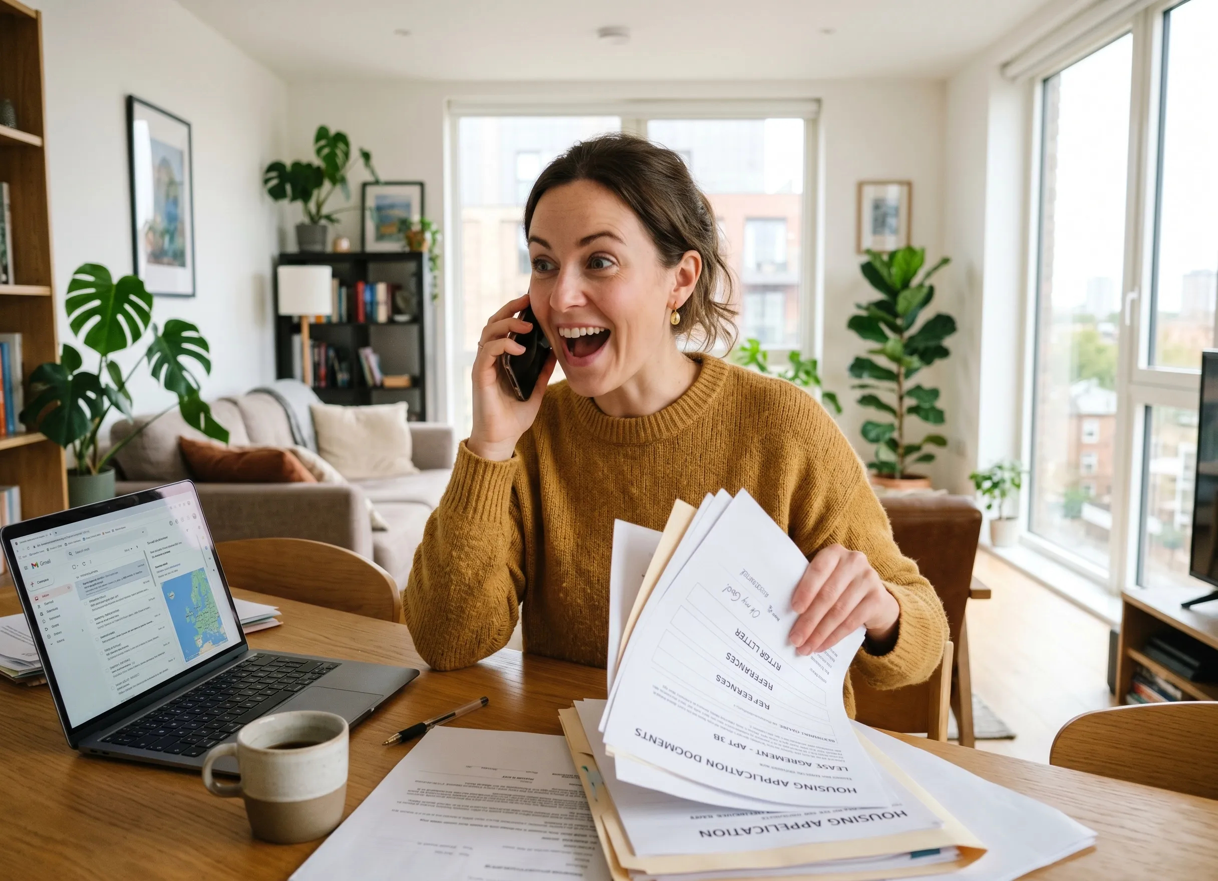 Personne recevant un appel pour une attribution de logement social
