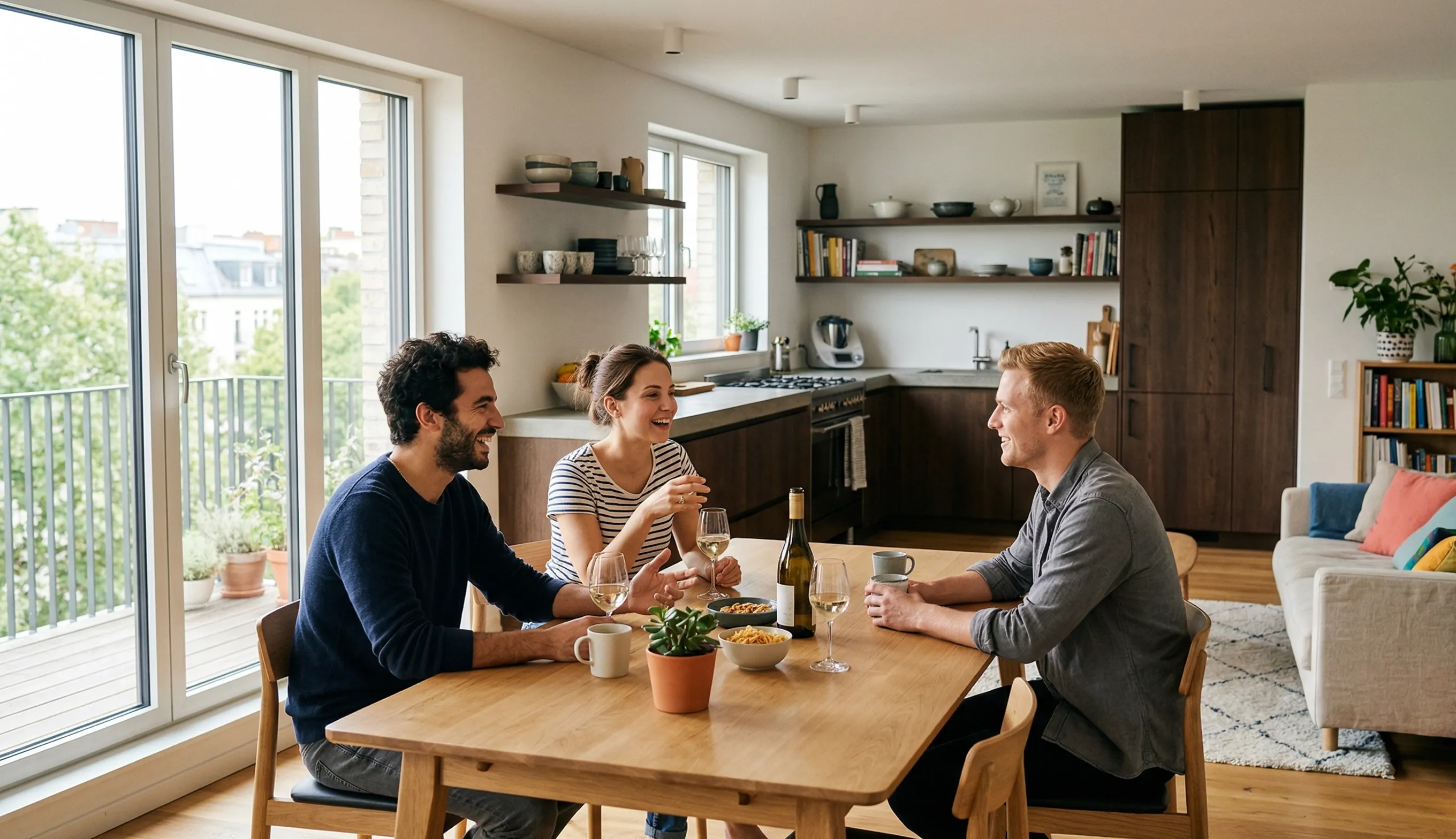 colocation moderne salon lumineux rentabilité propriétaire LMNP