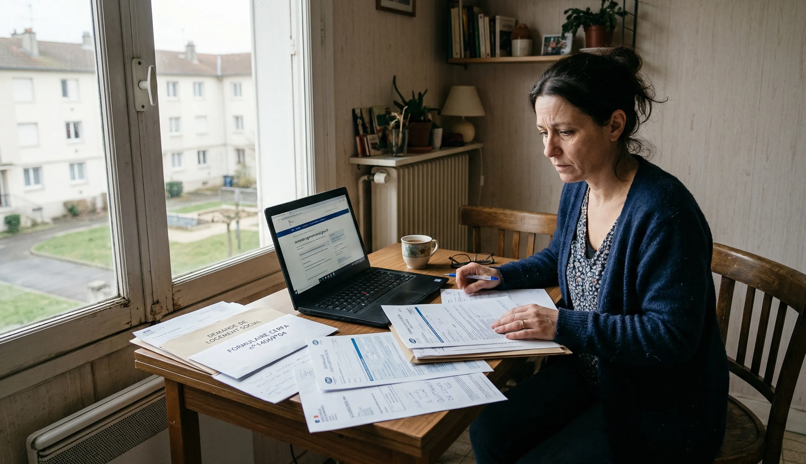Demandeur de logement social en attente avec dossier administratif