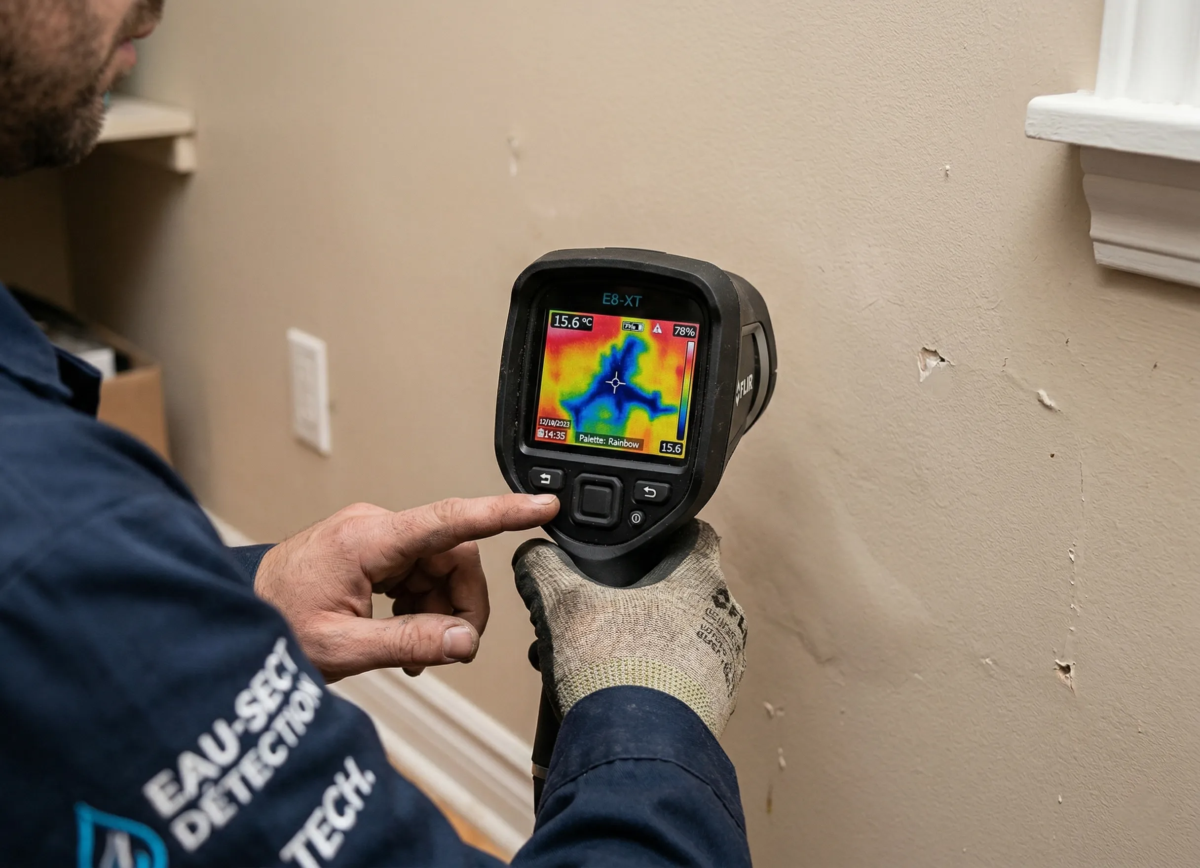 détection fuite non destructive mur caméra thermique