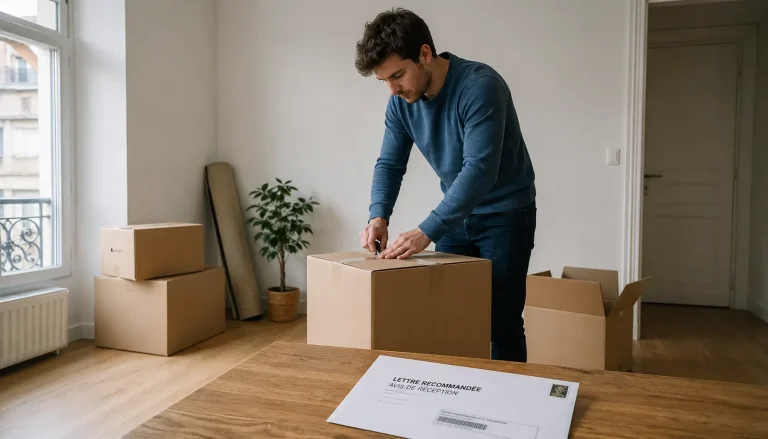 préavis appartement non meublé déménagement locataire lettre recommandée