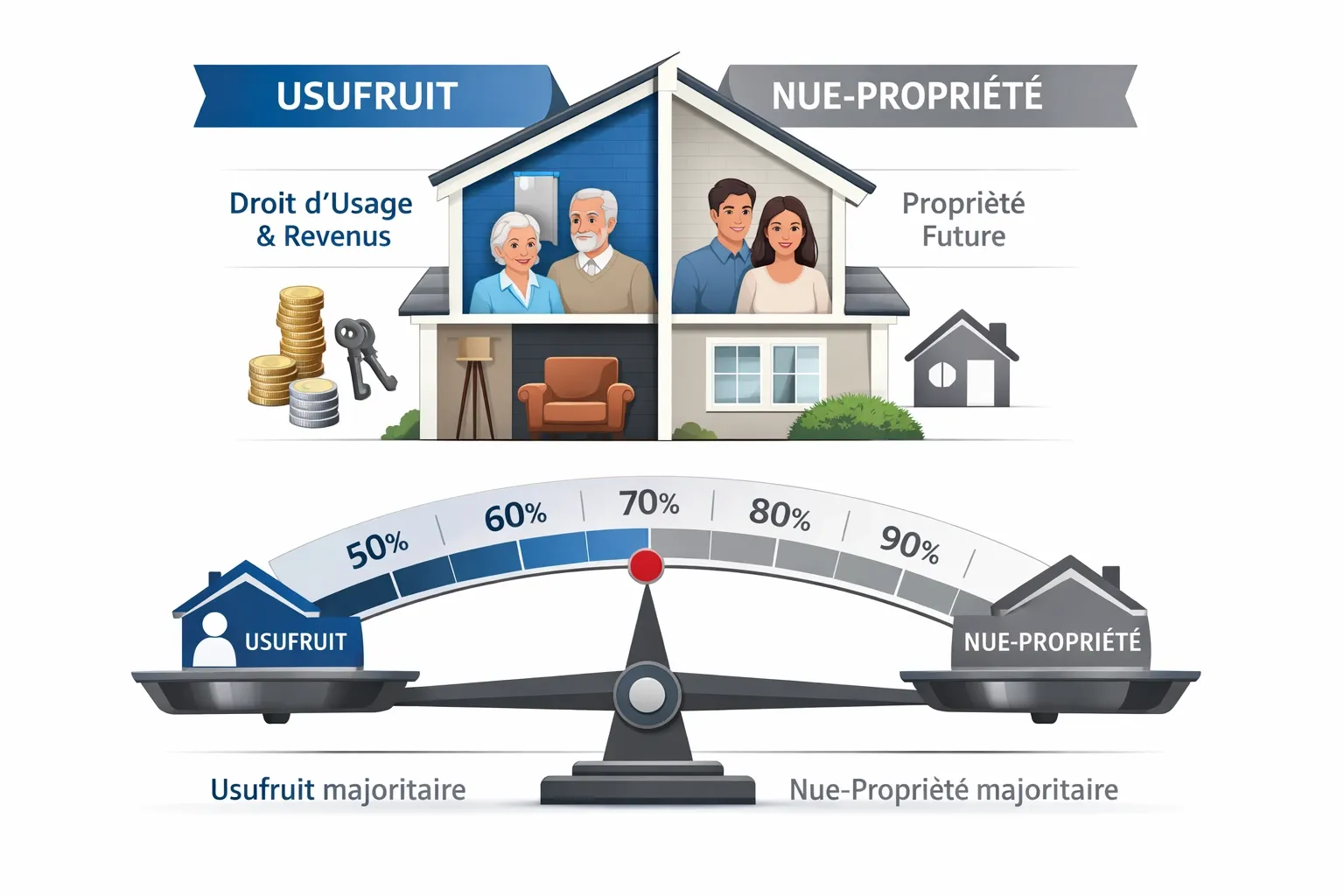 évolution usufruit nue propriété selon âge donation immobilière barème fiscal